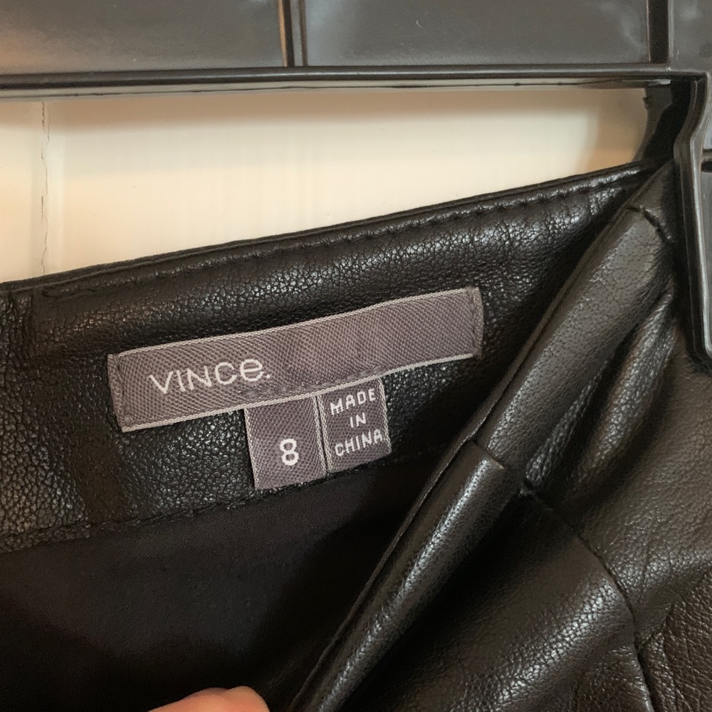 Vince Leather Skirt